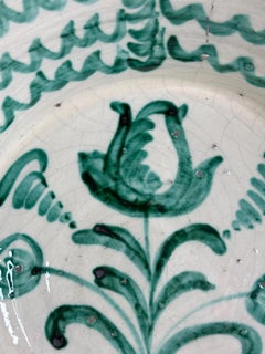 Lebrillo, Spanish Large Fajalauza Ceramic Bowl - 15.7in