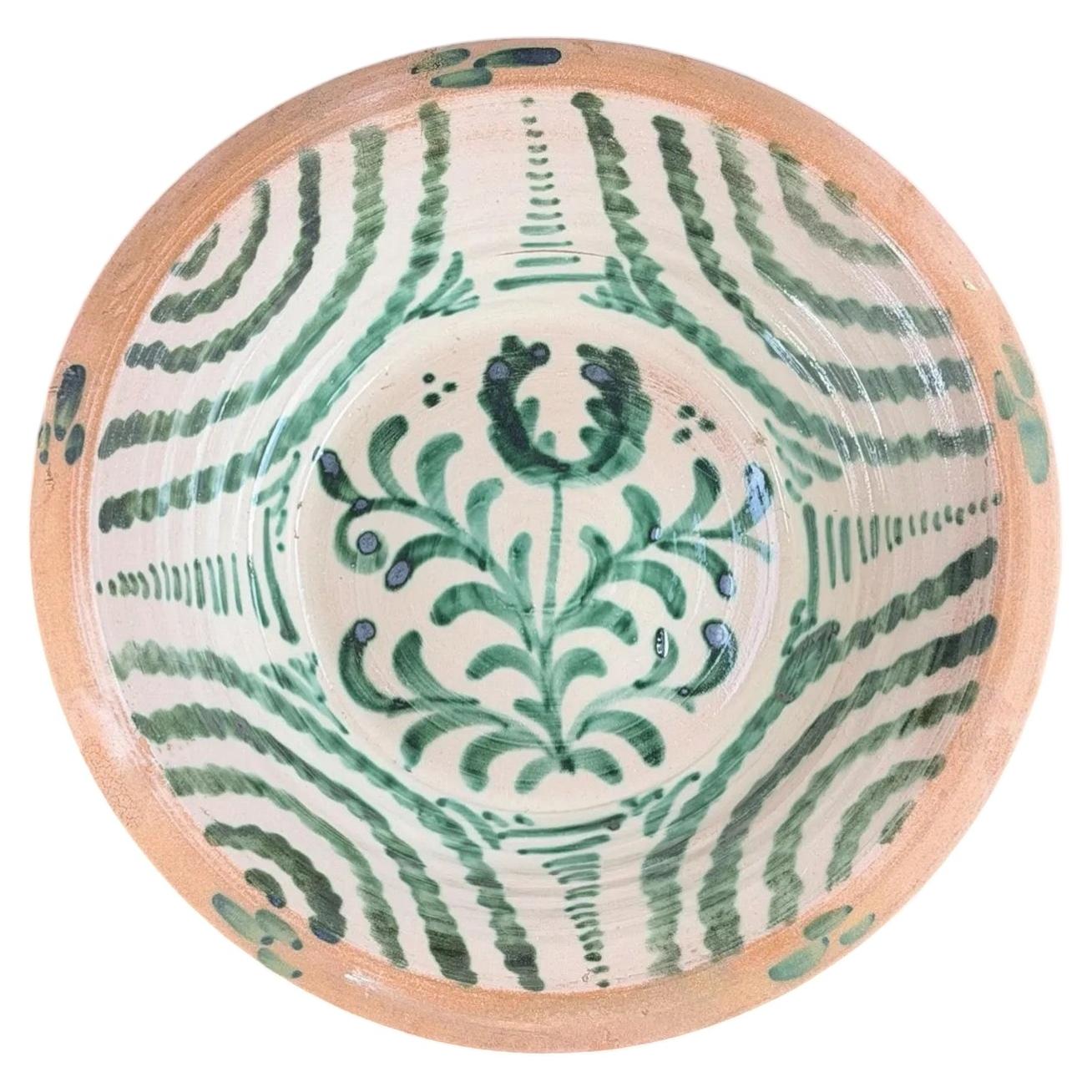 Lebrillo, Spanish Large Fajalauza Ceramic Bowl - 15.7in