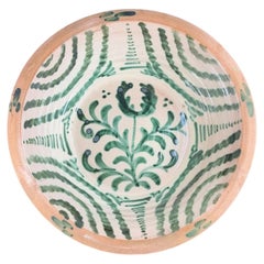 Lebrillo, Spanish Large Fajalauza Ceramic Bowl - 15.7in