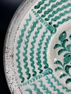 Lebrillo, Spanish Large Fajalauza Ceramic Bowl - 19.3in