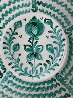 Lebrillo, Spanish Large Fajalauza Ceramic Bowl - 19.3in