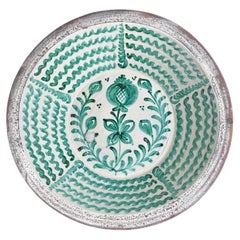 Lebrillo, Spanish Large Fajalauza Ceramic Bowl - 19.3in