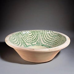 Lebrillo, Spanish Large Fajalauza Ceramic Bowl - 19.8in