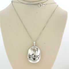 LECHIC pendant with brilliant cut diamonds up to 0.76ct and necklace 14k gold