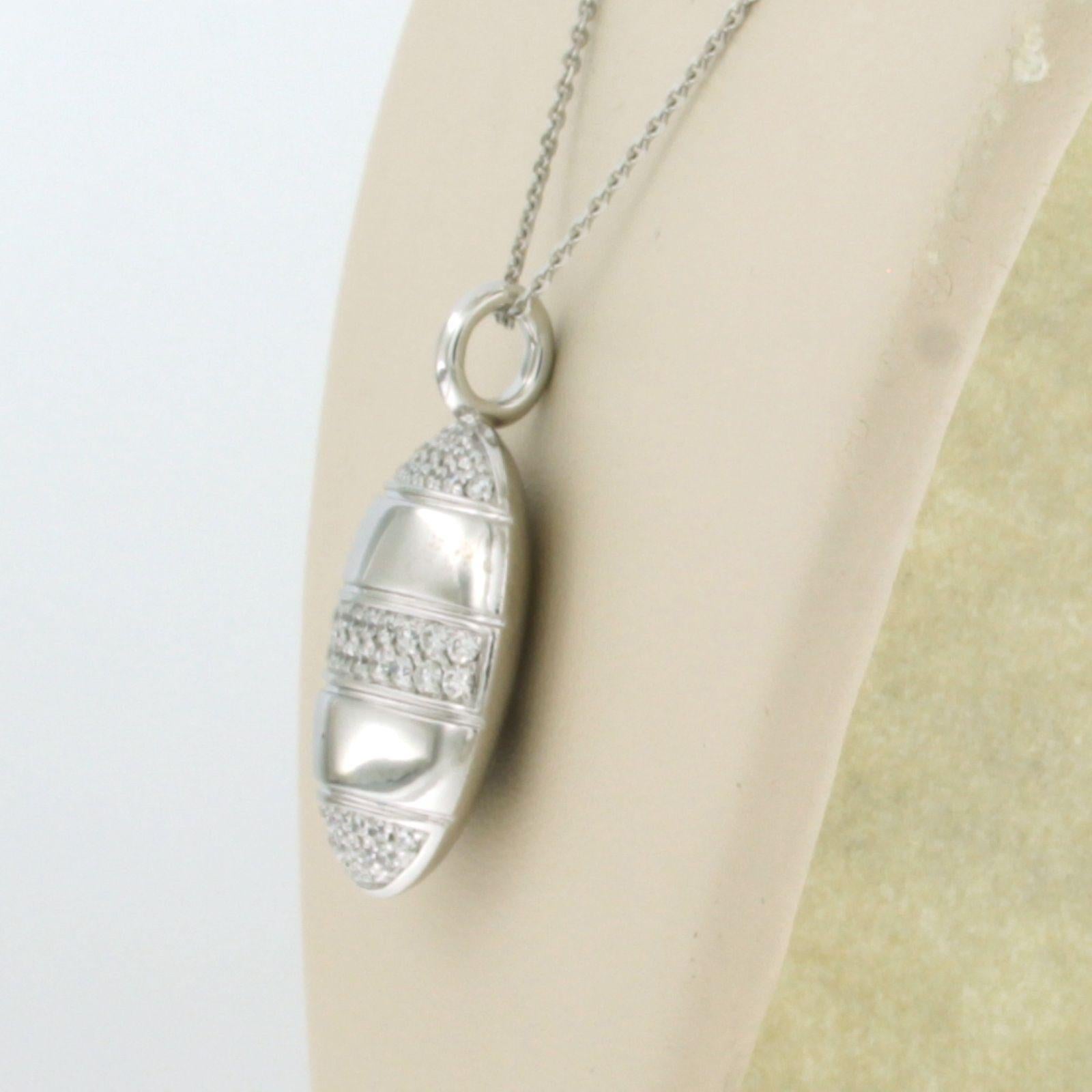 Colgante LECHIC con diamantes talla brillante de hasta 0,76 ct y collar de oro de 14k Moderno en venta