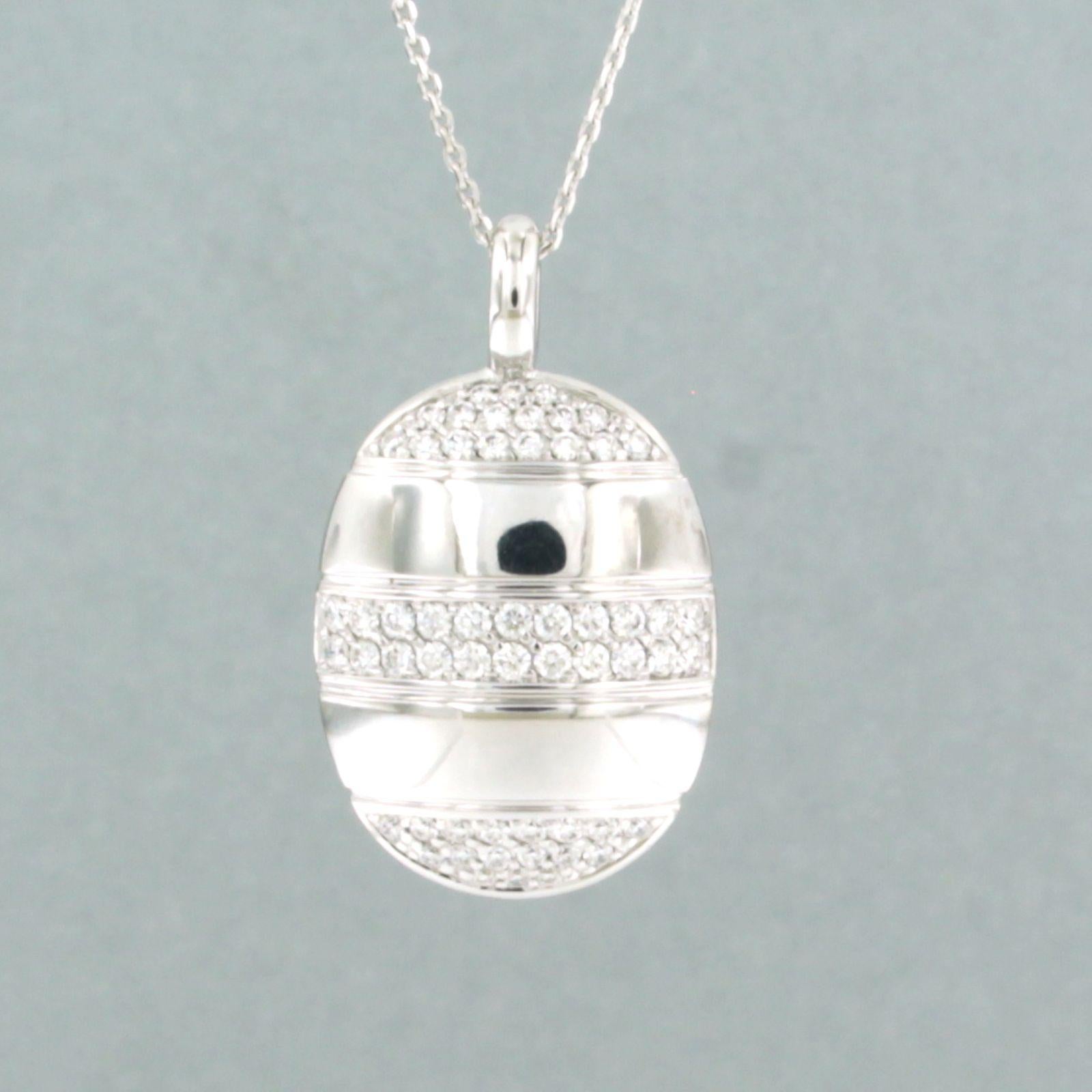 Colgante LECHIC con diamantes talla brillante de hasta 0,76 ct y collar de oro de 14k en Excelente estado para la venta en The Hague, ZH