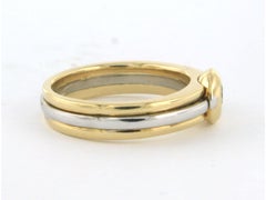 LECHIC - ring with brilliant cut diamond up to 0.15ct 18k gold 7.0 grams