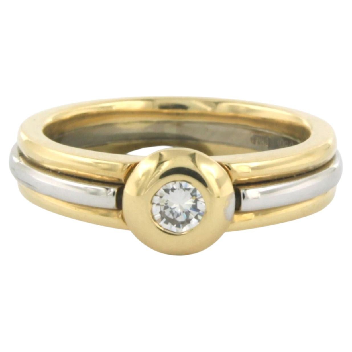 LECHIC - Ring mit Diamant im Brillantschliff bis 0,15ct 18k Gold 7,0 Gramm