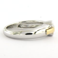 LECHIC ring with brilliant cut diamond up to 0.28ct 18k gold 8.4 grams
