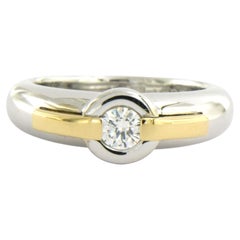 LECHIC ring with brilliant cut diamond up to 0.28ct 18k gold 8.4 grams