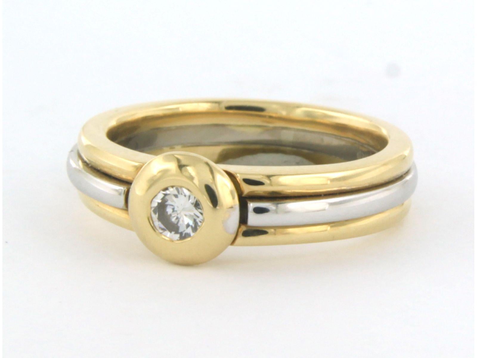 LECHIC - Ring mit Diamanten 18k Bicolor Gold (Moderne) im Angebot