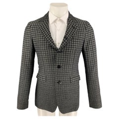 L'ECLAIREUR Size 38 Gray Black Checkered Cotton Wool Sport Coat
