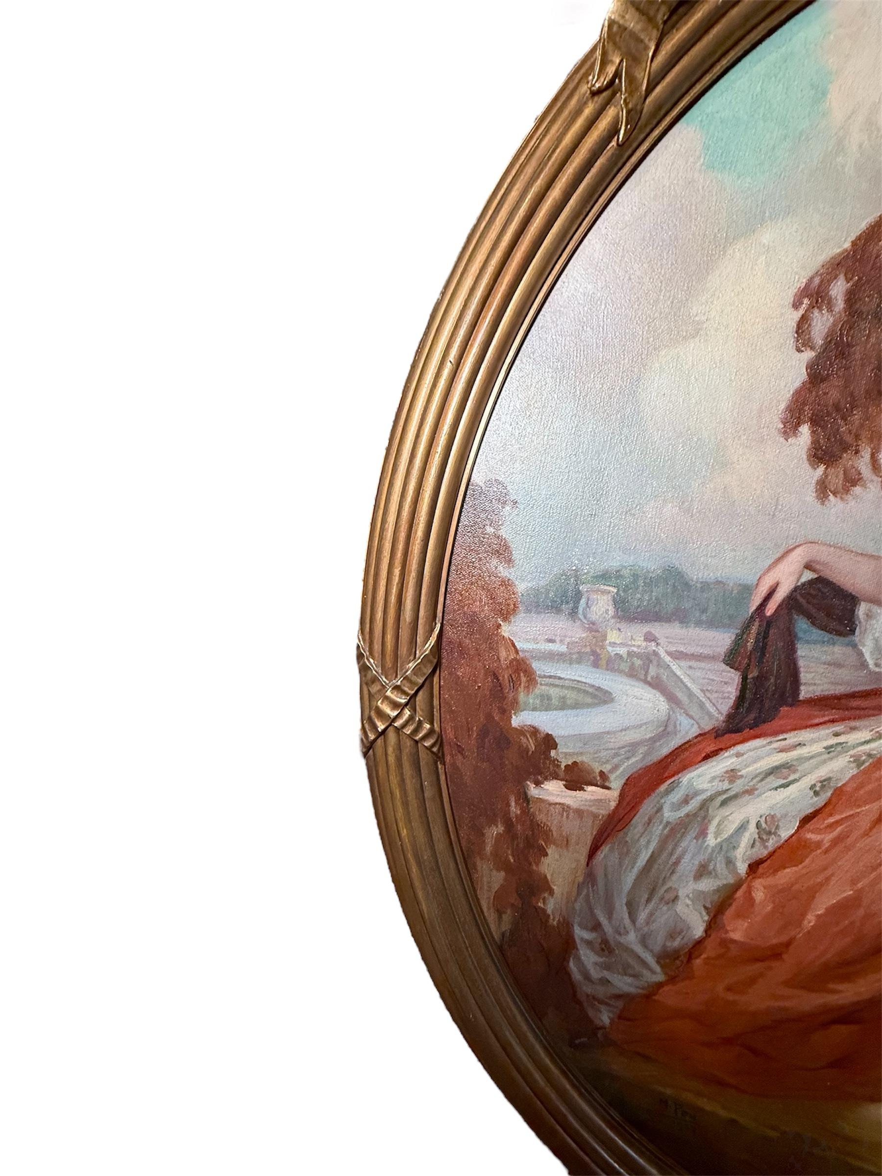 Lecon D'Amour Ölgemälde von Miguel Pou nach Jean-Gabriel Domergue im Angebot 4