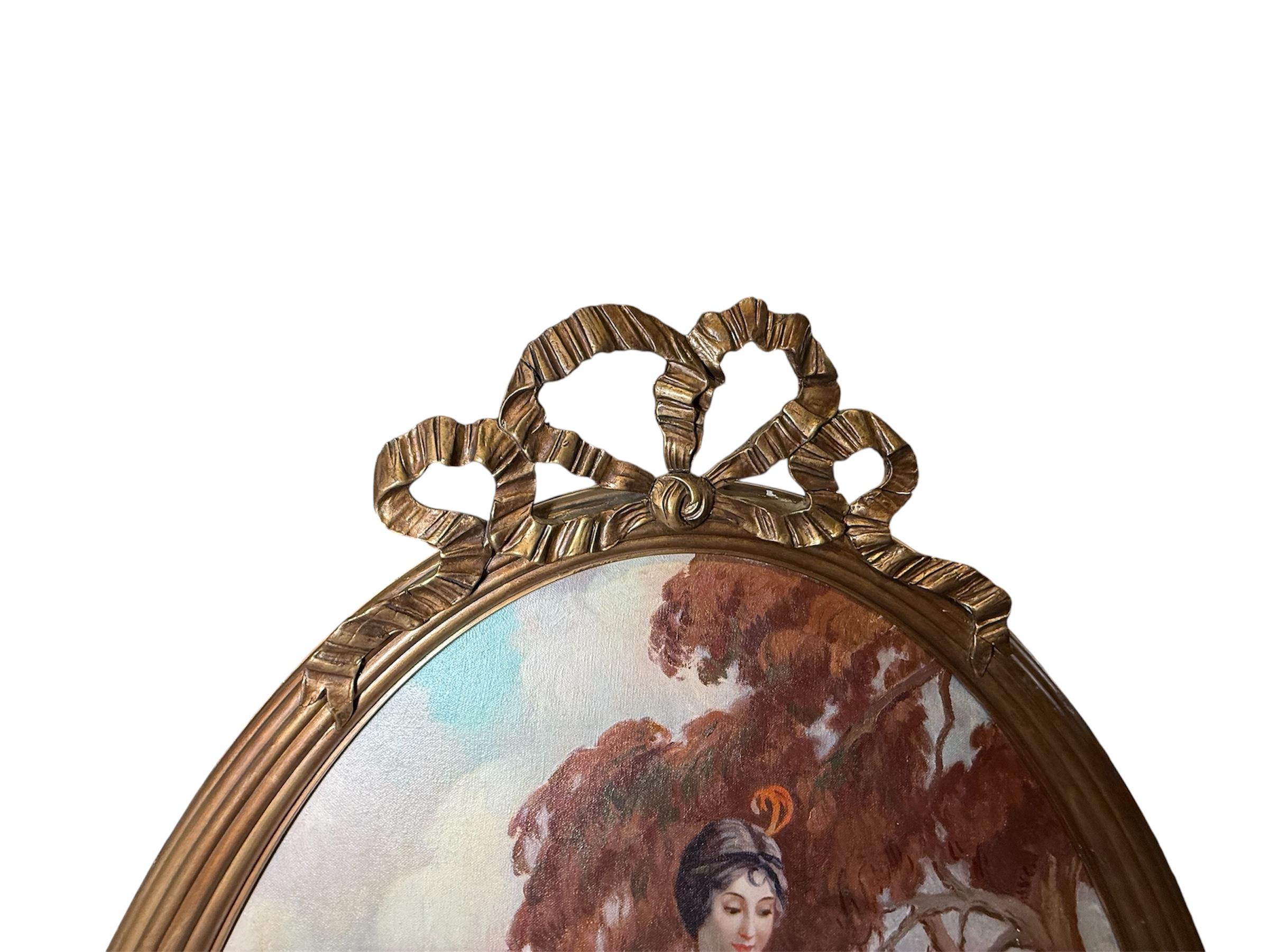 Lecon D'Amour Ölgemälde von Miguel Pou nach Jean-Gabriel Domergue im Angebot 6