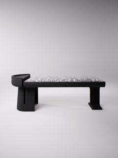 L'ecorce Asymmetrical Bench in Solid Teak Wood by Pendhapa