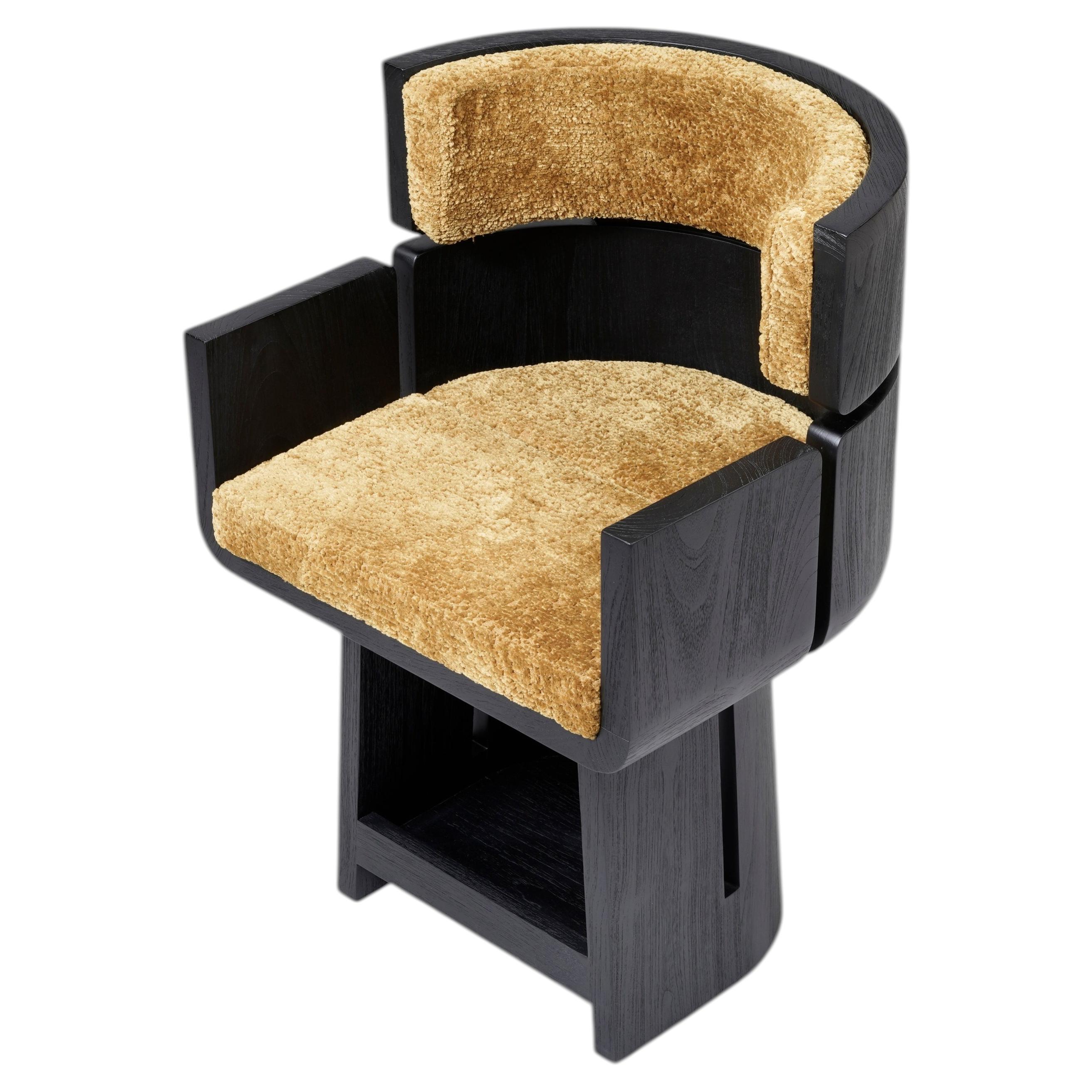L'ecorce Dining Chair in Solid Teak Wood by Pendhapa