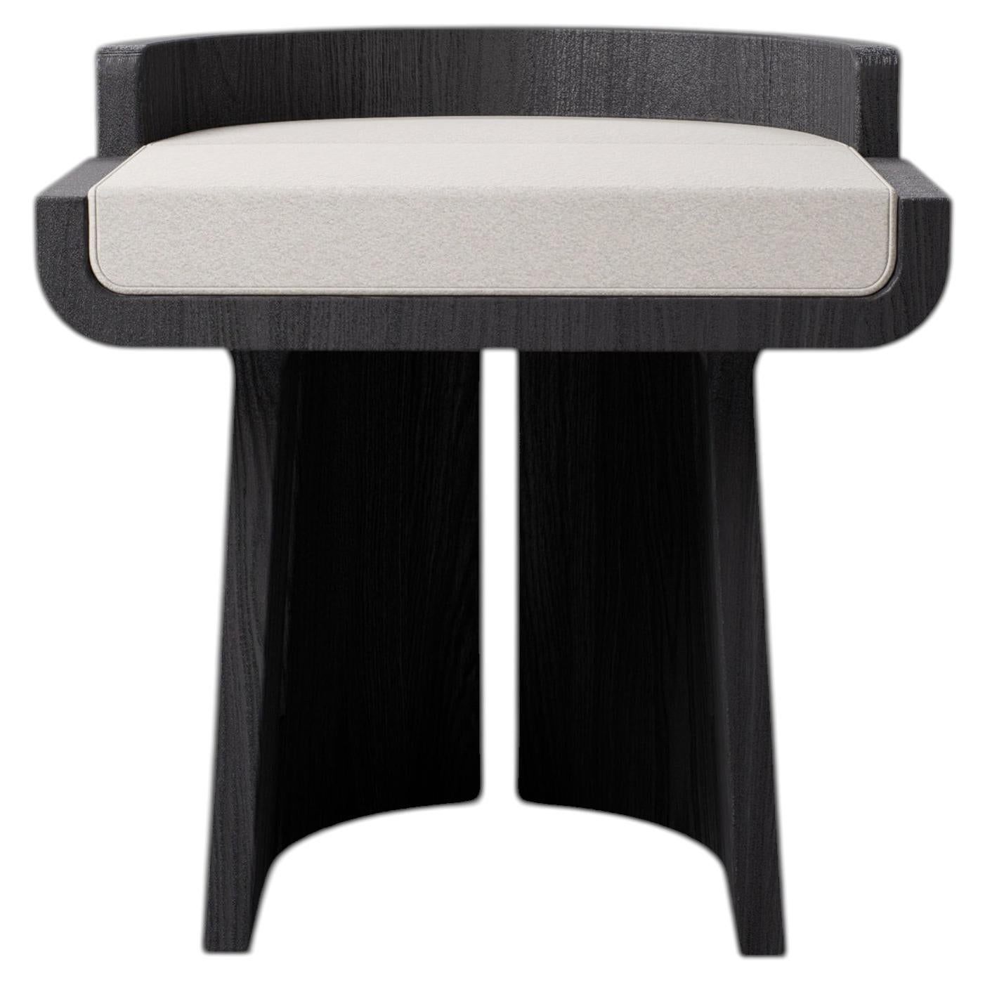 L'ecorce Stool in Solid Teak Wood by Pendhapa