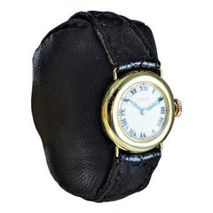 LeCoultre 14 Karat Solid Gold Art Deco Ladies Wrist Watch, circa 1920s