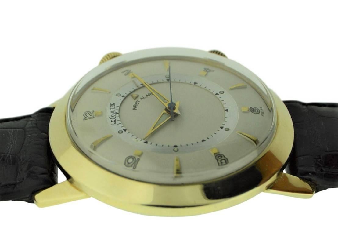 Women's or Men's LeCoultre 14 Karat Yellow Gold Filled Alarm Watch, 1960s