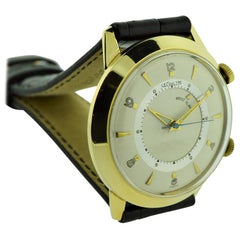 Vintage LeCoultre 14 Karat Yellow Gold Filled Alarm Watch, 1960s