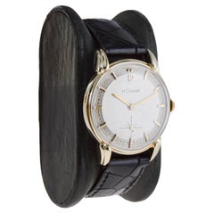 LeCoultre 14Kt Art Deco Watch circa, 1950's with Original Dial
