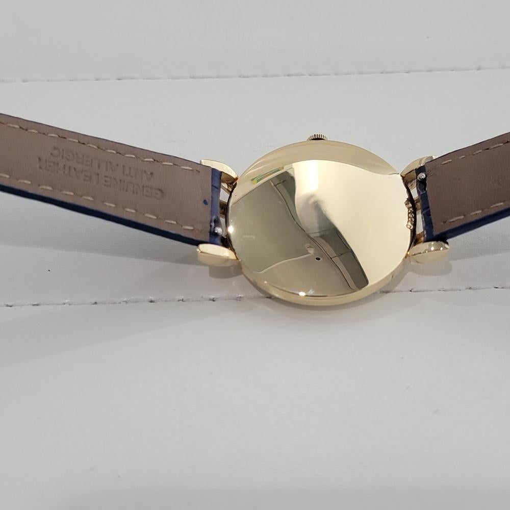 Reloj de vestir Art Déco LeCoultre de oro de 18 quilates de 33 mm de los años 50 para hombre, de cuerda manual RA649B en venta 6