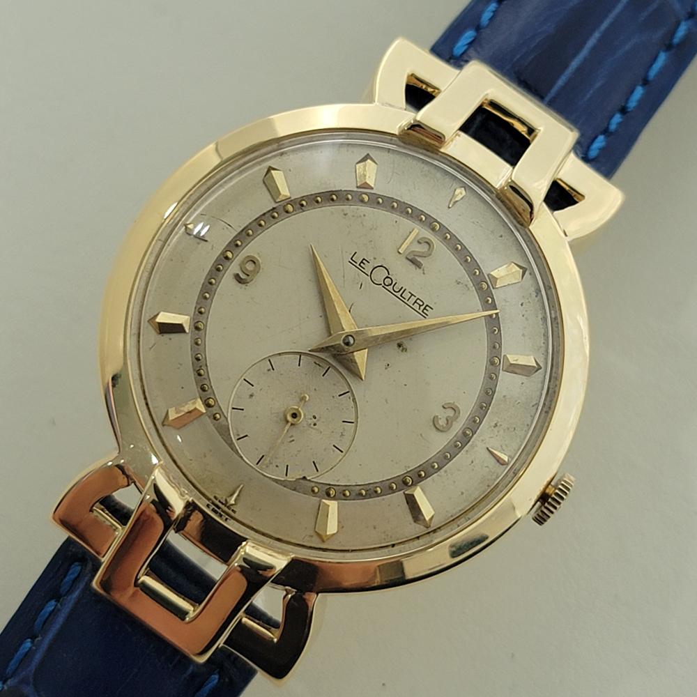 De los hombres Reloj de vestir Art Déco LeCoultre de oro de 18 quilates de 33 mm de los años 50 para hombre, de cuerda manual RA649B en venta