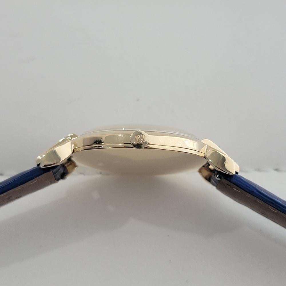 Reloj de vestir Art Déco LeCoultre de oro de 18 quilates de 33 mm de los años 50 para hombre, de cuerda manual RA649B en venta 5