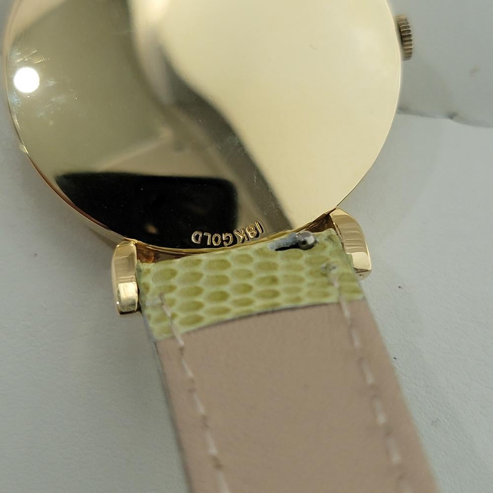Reloj de vestir LeCoultre de oro macizo de 18 quilates de 33 mm para caballero de los años 50 Gambler de cuerda manual RA649 en venta 8