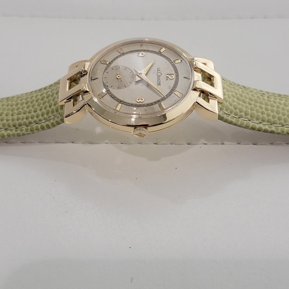 Reloj de vestir LeCoultre de oro macizo de 18 quilates de 33 mm para caballero de los años 50 Gambler de cuerda manual RA649 en venta 1