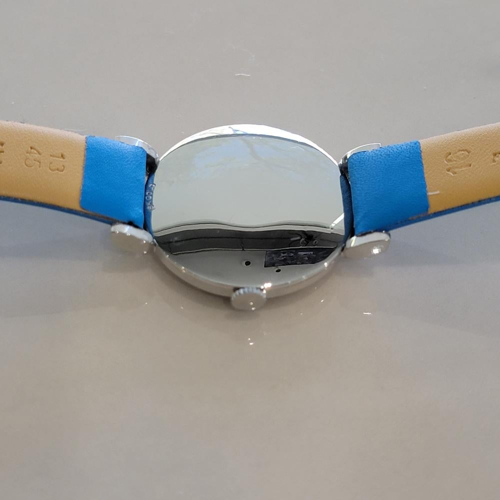 LeCoultre Oro blanco macizo de 18 quilates 33 mm 1950 Hombre Gambler Viento Manual RA650 en venta 6