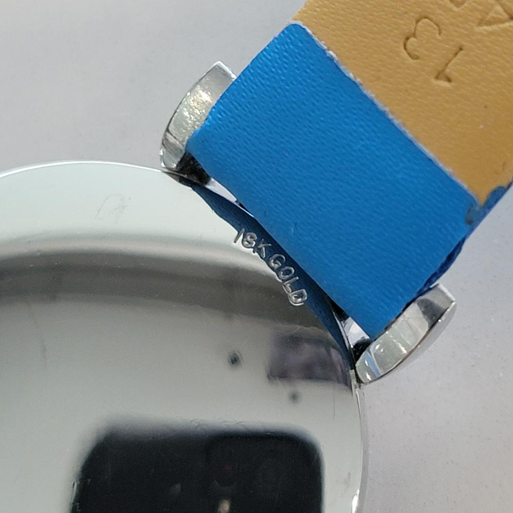 LeCoultre Oro blanco macizo de 18 quilates 33 mm 1950 Hombre Gambler Viento Manual RA650 en venta 7