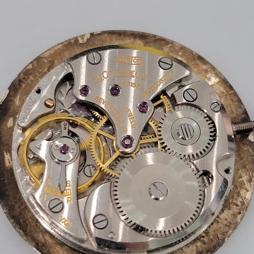 LeCoultre Oro blanco macizo de 18 quilates 33 mm 1950 Hombre Gambler Viento Manual RA650 en venta 8