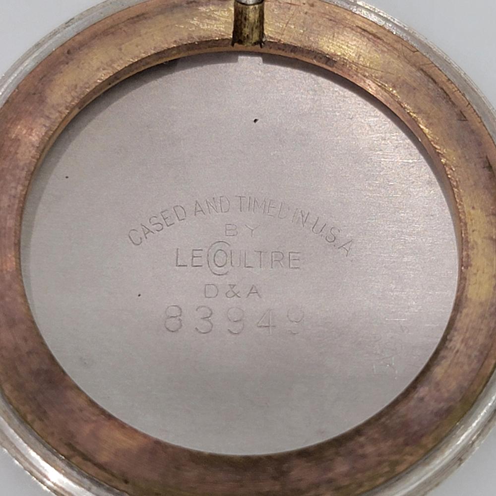 LeCoultre Oro blanco macizo de 18 quilates 33 mm 1950 Hombre Gambler Viento Manual RA650 en venta 9