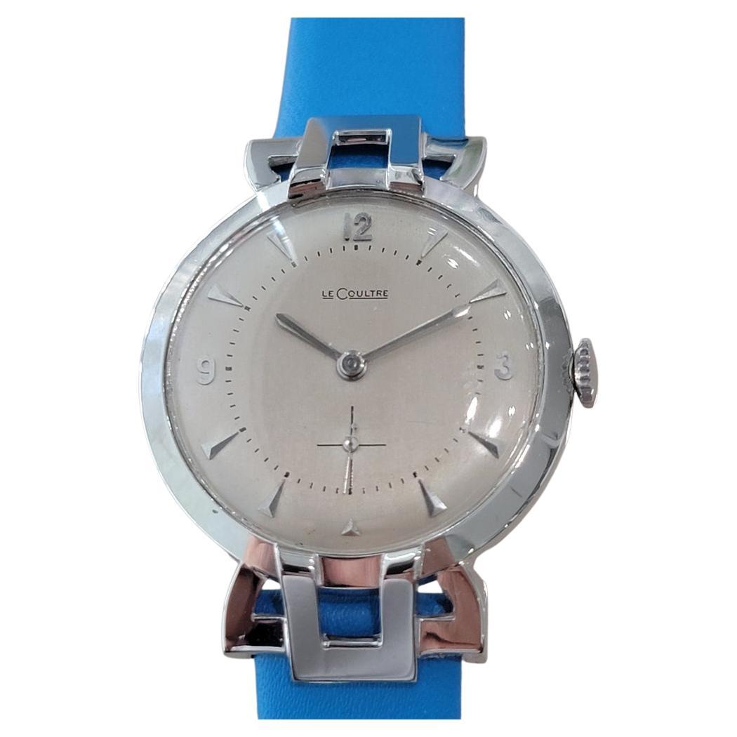 LeCoultre 18k Massiv Weißgold 33mm 1950s Herren Gambler Handaufzug RA650