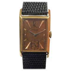 LeCoultre 1940s Montre-bracelet mécanique en or jaune