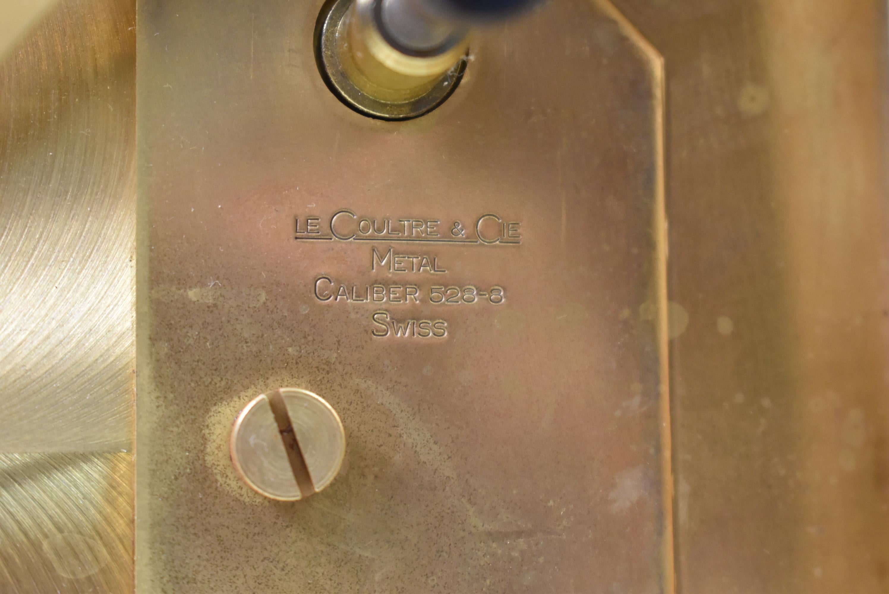 20th Century LeCoultre Atmos Clock White Roman Numeral Dial 528-8 Caliber