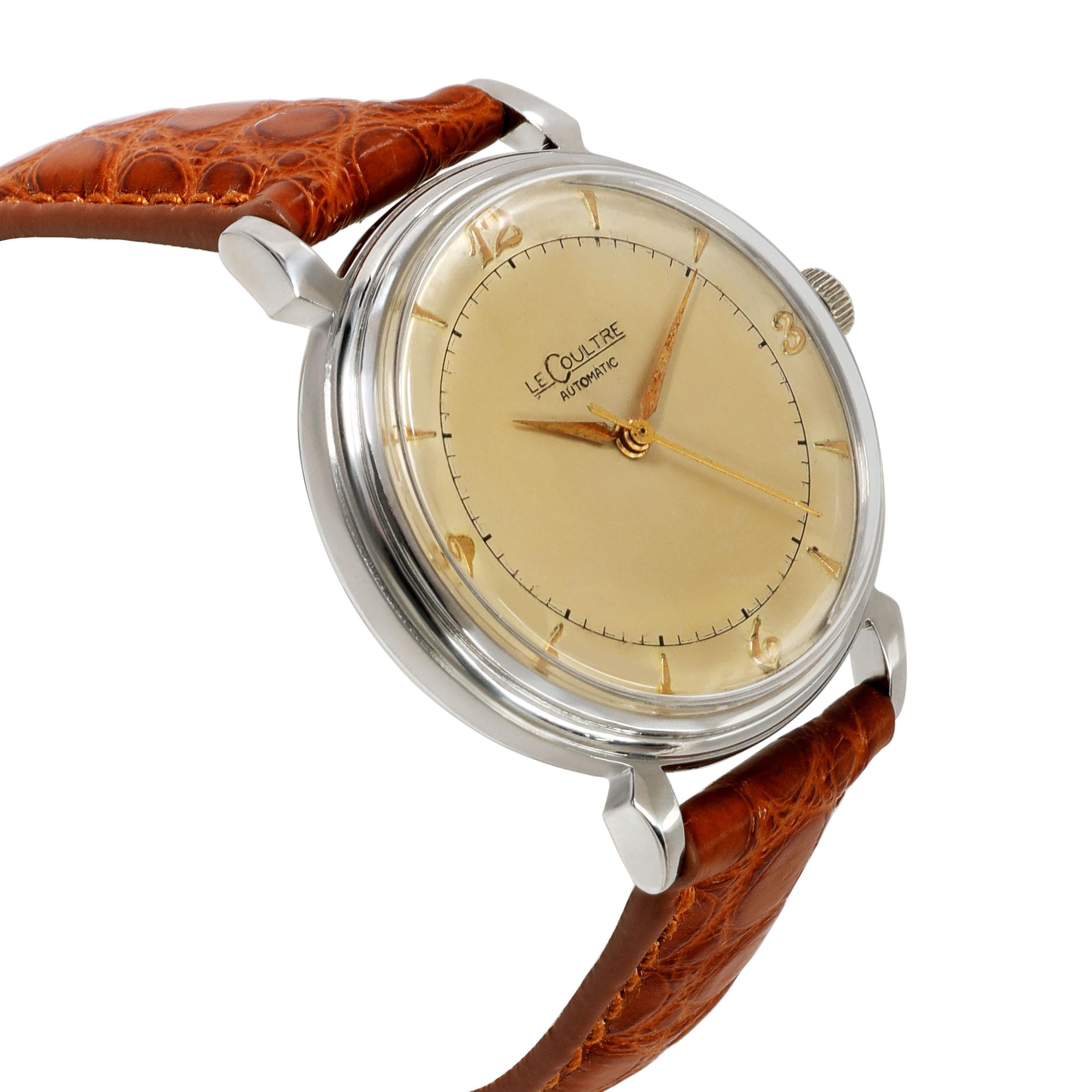 Lecoultre Classique Unisex Watch in Stainless Steel In Excellent Condition For Sale In New York, NY