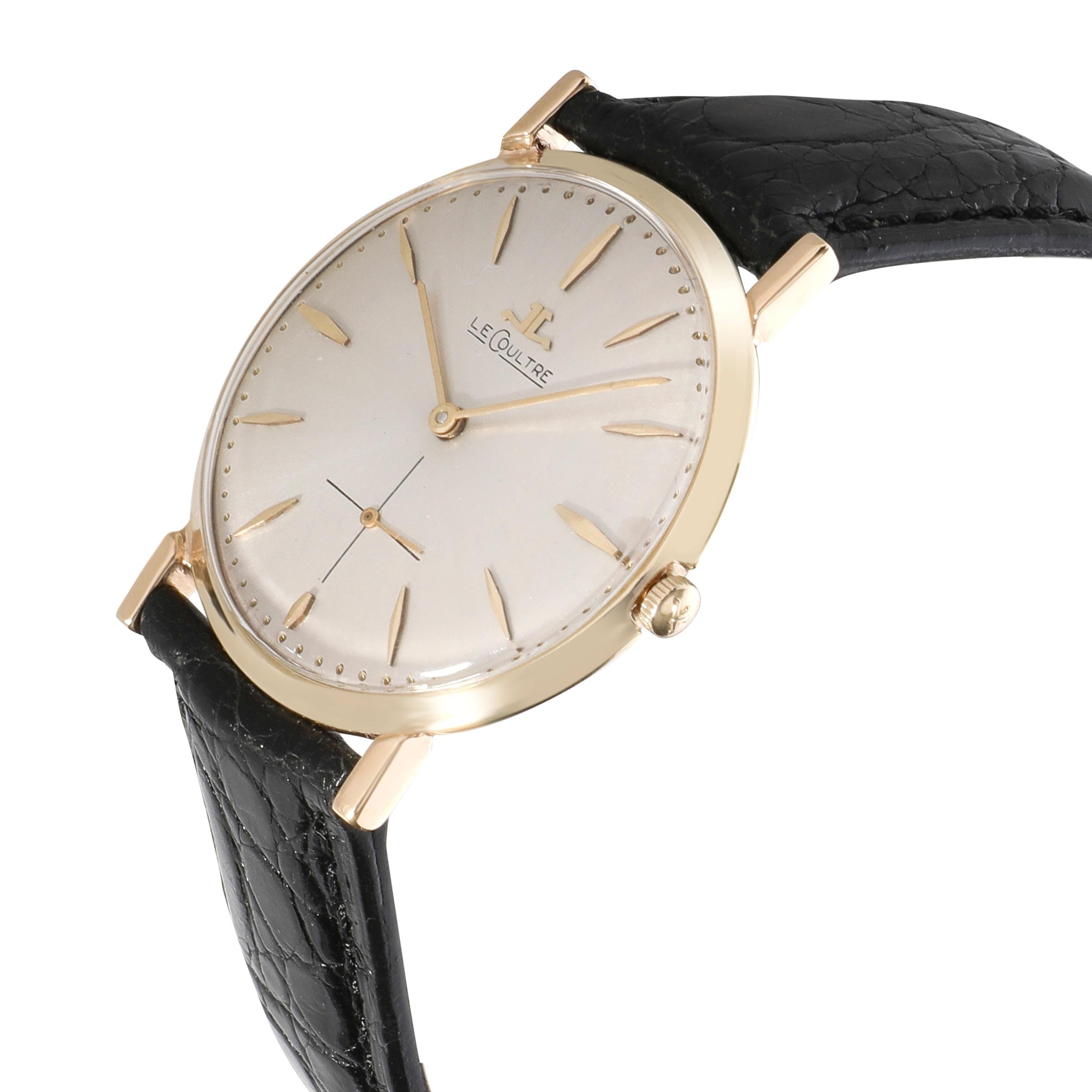 Lecoultre Dress 1965 Men's Watch in 14 Karat Yellow Gold In Excellent Condition In New York, NY