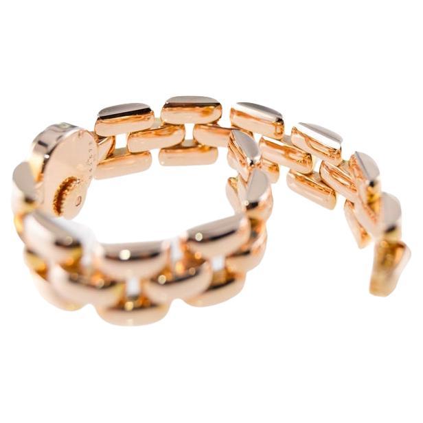 LeCoultre Ladies Rose Gold Full Size Backwind Round Bracelet Watch For Sale 1