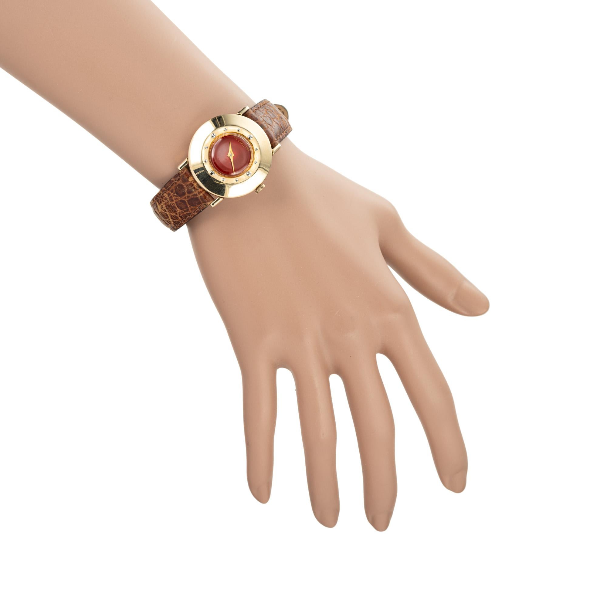LeCoultre Damenarmbanduhr aus Gelbgold aus der Mitte des Jahrhunderts im Angebot 5