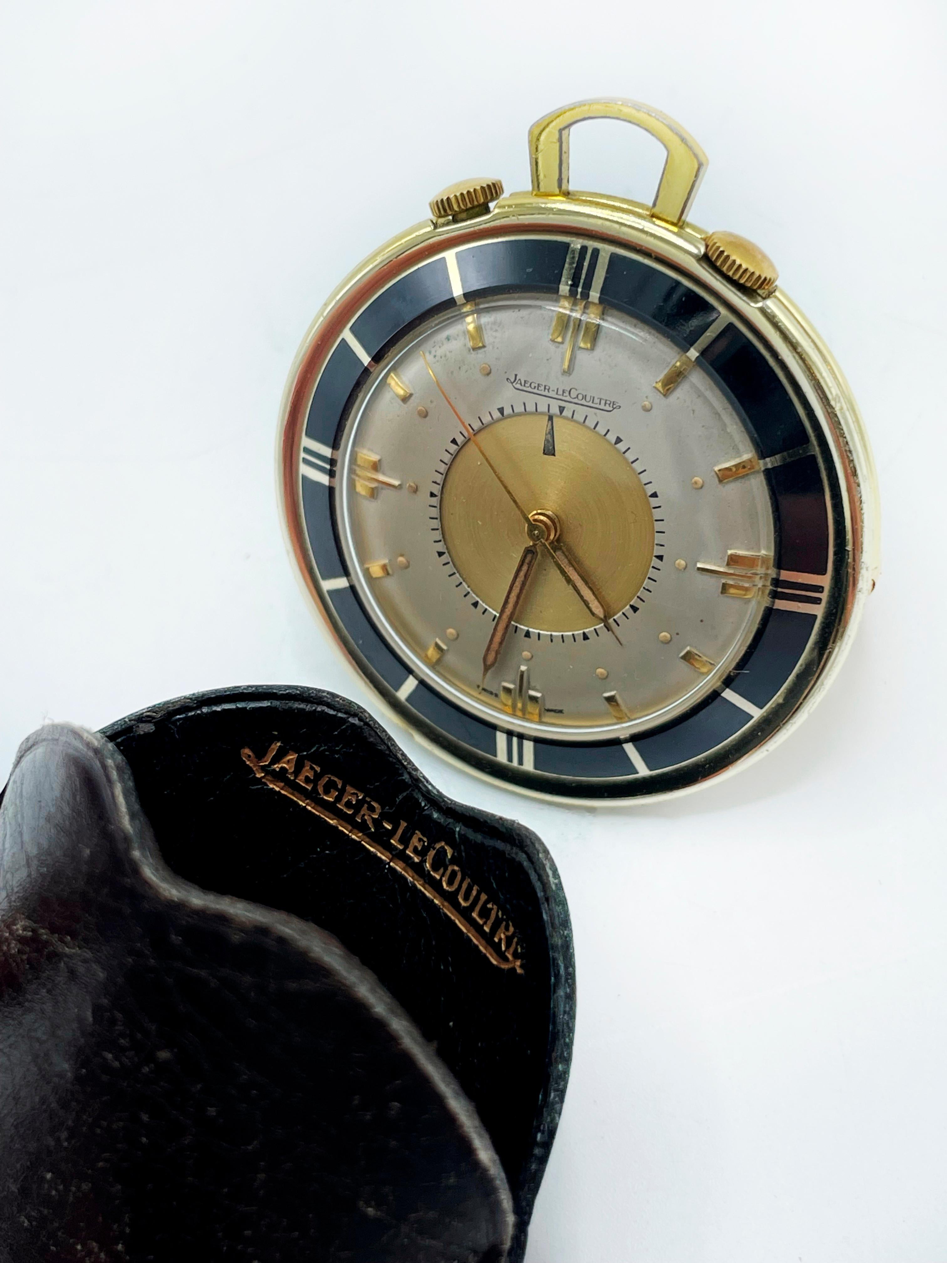 Milieu du XXe siècle Montre de poche et réveil de bureau Lecoultre Memovox 1950s en vente