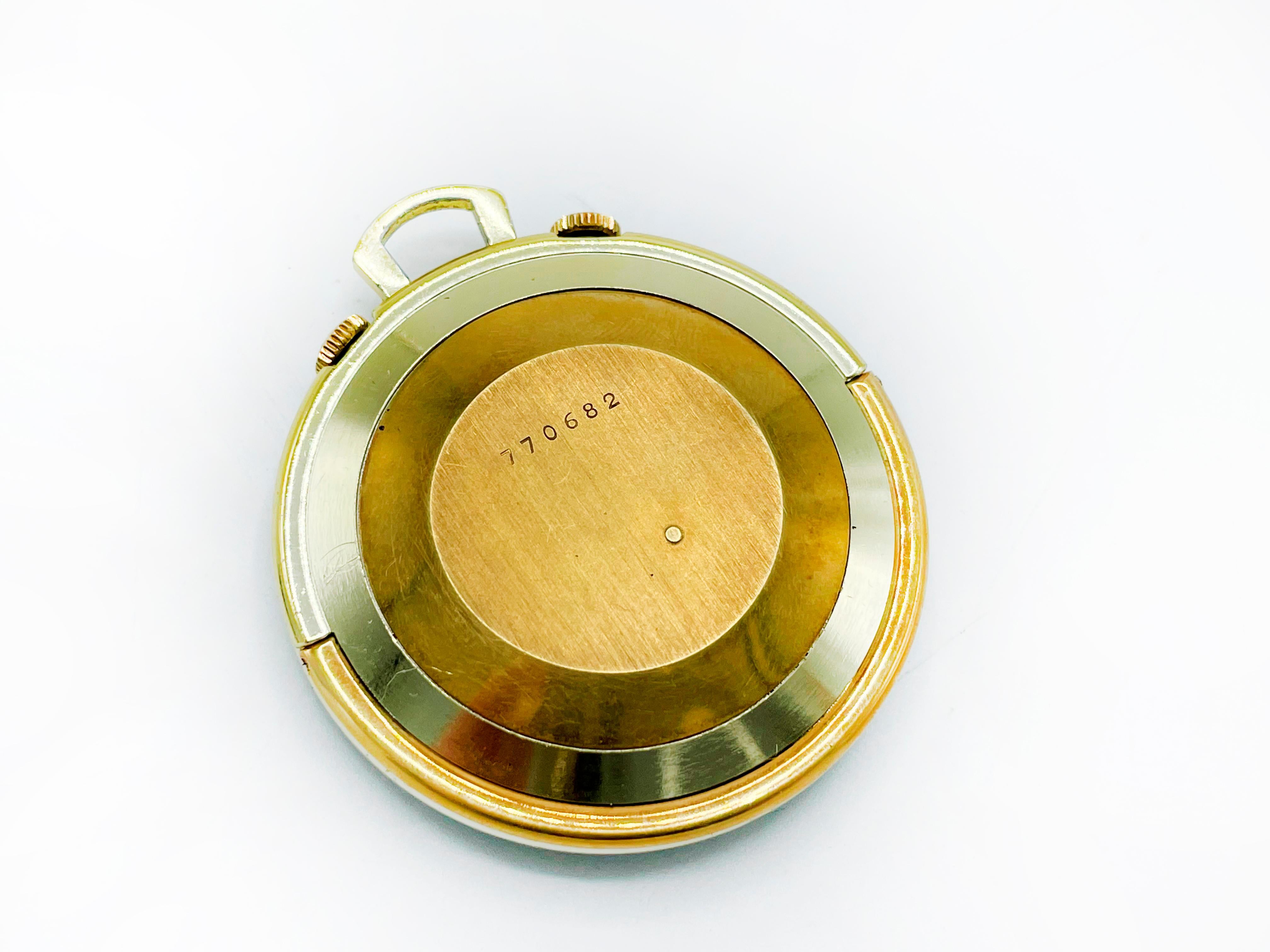 Art déco Montre de poche et réveil de bureau Lecoultre Memovox 1950s en vente