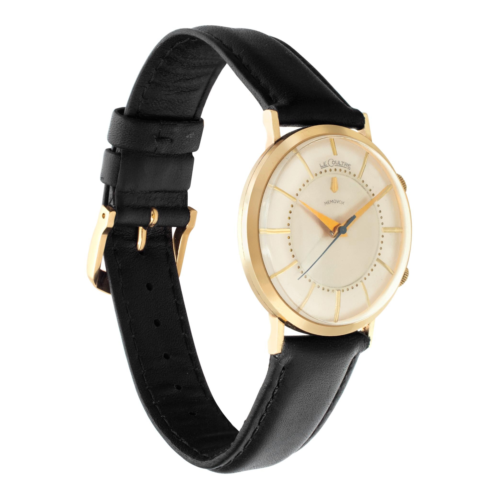 LeCoultre Memovox Vintage 10K Gold Filled Manual Wind Alarm Watch – Ref 3024 In Excellent Condition In Surfside, FL