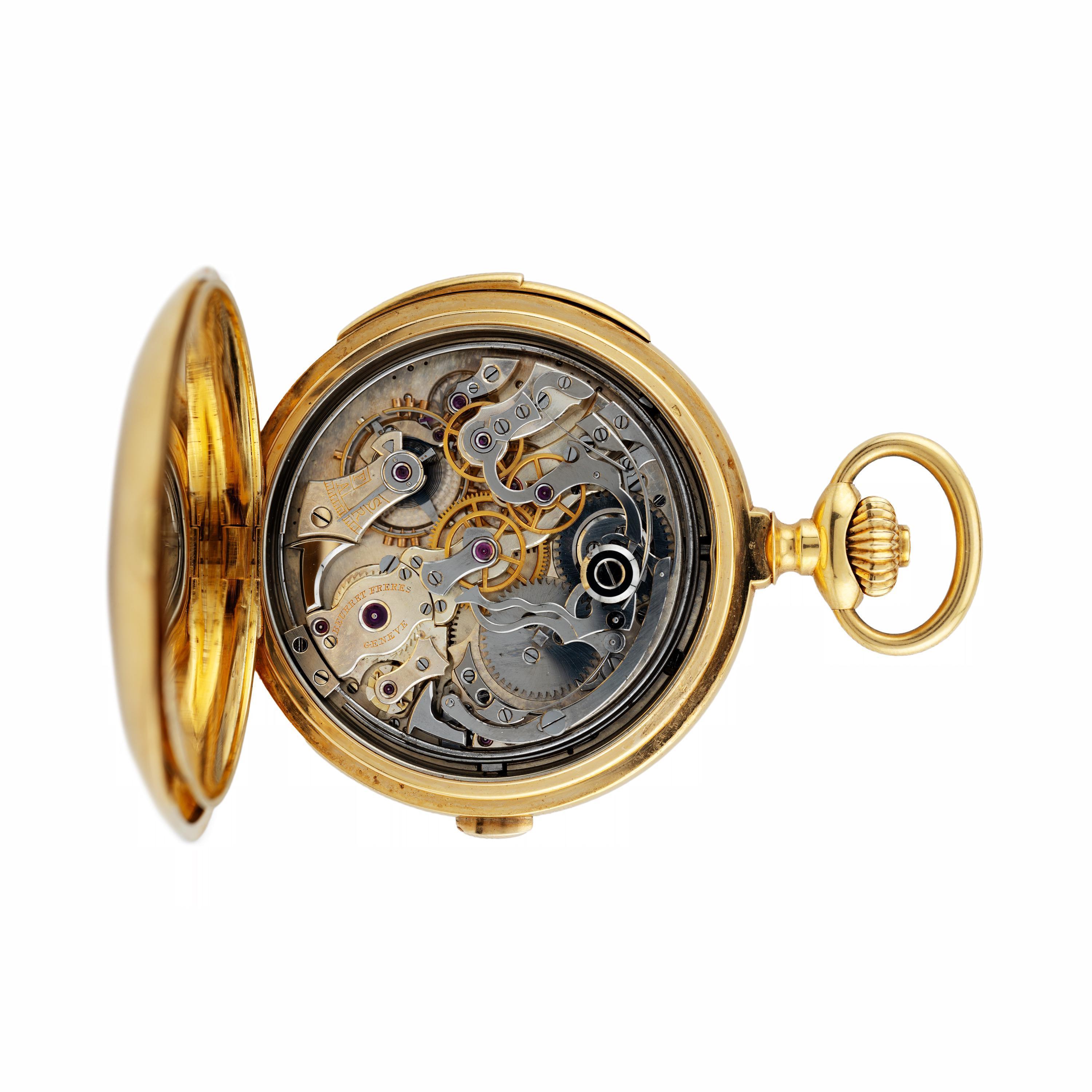 LeCoultre Minute Repeater Chronograph en or 18 carats avec preuve royale belge en vente 4