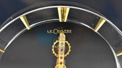 8 Tage Schreibtischuhr von LeCoultre Pendulette Chinoise, asiatische Frau und botanische Leuchte