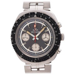 Vintage Lecoultre stainless steel Calculator Chronograph manual wind wristwatch, c1960s