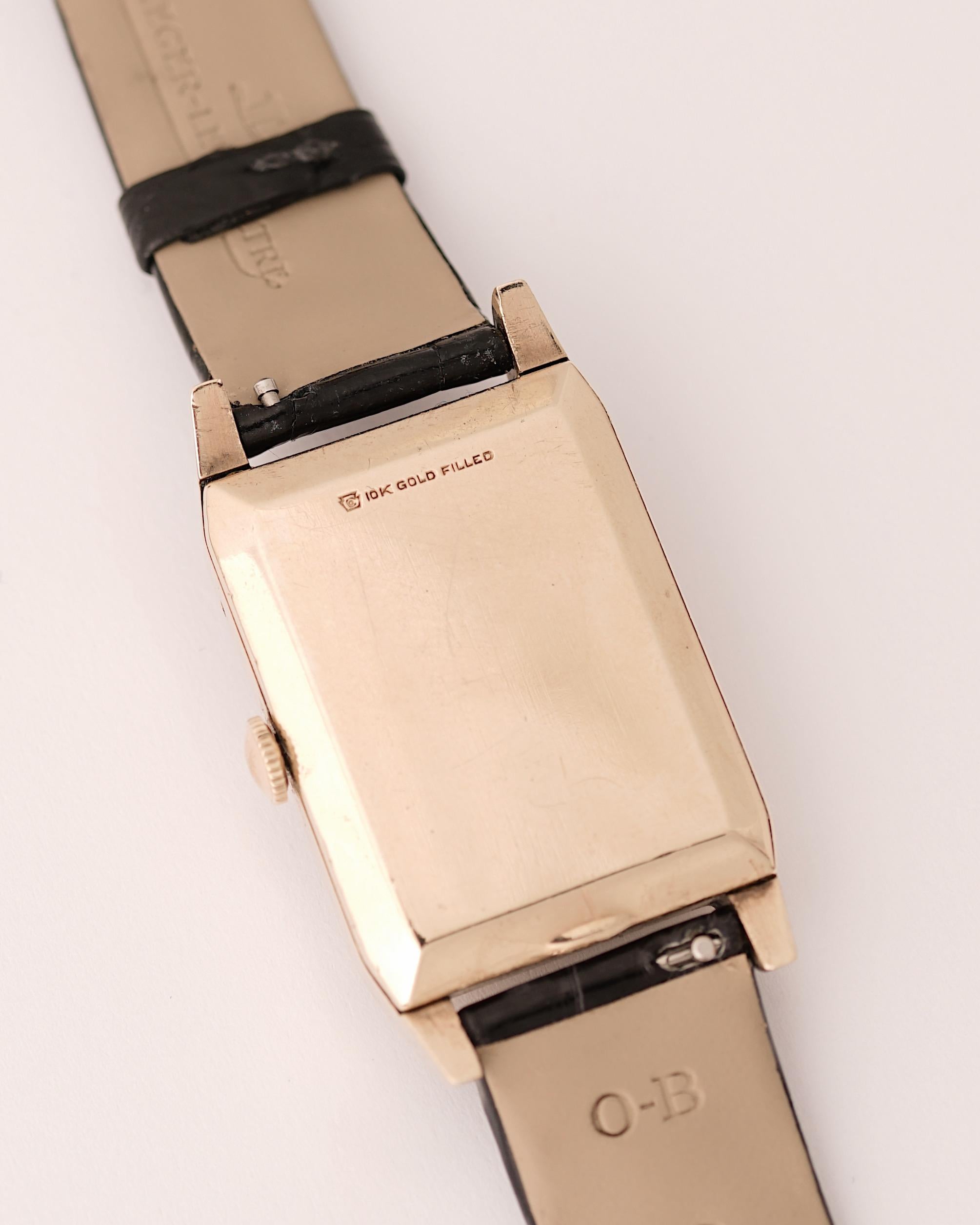 Women's or Men's LeCoultre, Very Rare Triple Date Moonphase 10K Goldfilled Wristwatch, 1949