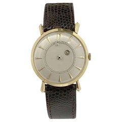 LeCoultre Retro Yellow Gold Mystery Dial Wrist Watch