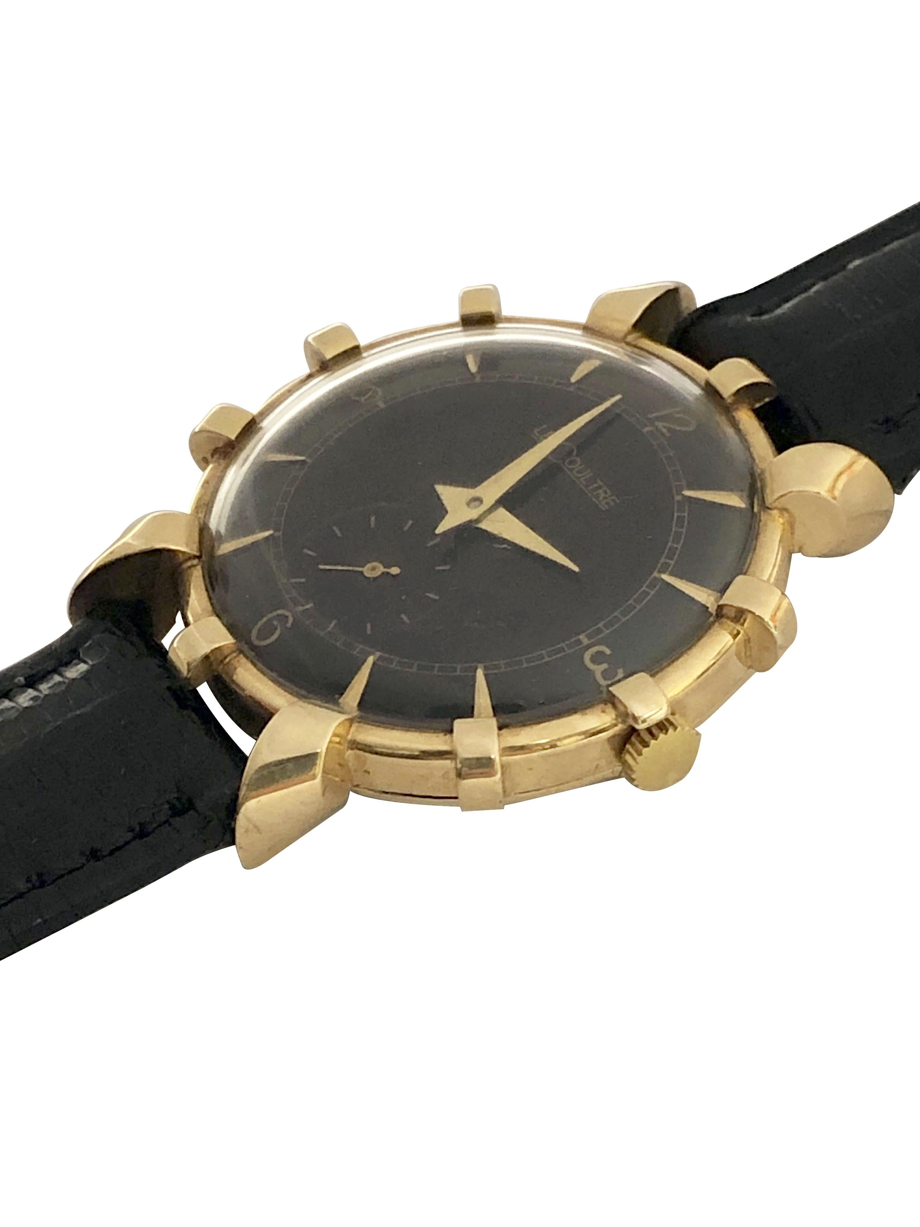 LeCoultre Gelbgold 1950er Bradley ll „Ships Wheel“ Armbanduhr für Damen oder Herren im Angebot